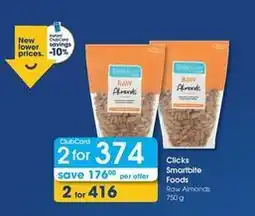 Clicks Clicks - raw almonds offer