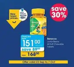 Clicks Berocca - junior beans offer