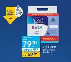 Clicks Clicks - baby wipes offer
