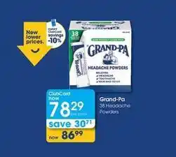 Clicks Grand-pa - headache powders offer