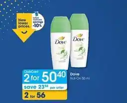 Clicks Dove - roll-on offer