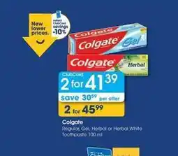 Clicks Colgate - toothpaste offer