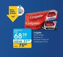 Clicks Colgate - optic white toothpaste offer