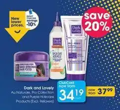 Clicks Dark and lovely - au naturale, pro collection, and purple haircare products offer