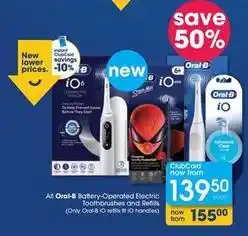 Clicks Oral b - battery-operated electric toothbrushes and refills offer