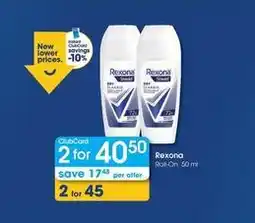 Clicks Rexona - roll-on offer