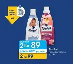 Clicks Comfort - fabric conditioner offer