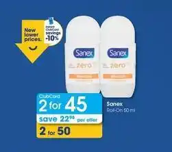 Clicks Sanex - roll-on offer
