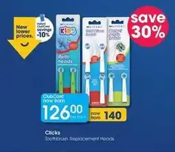 Clicks Clicks - toothbrush replacement heads offer