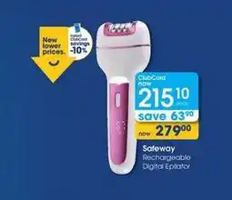 Clicks Safeway - rechargeable digital epilator offer