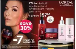 Clicks Renew - revitalift age perfect and glycolic-bright products offer