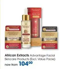 Clicks Advantage facial skincare products offer