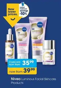 Clicks Nivea - facial skincare products offer