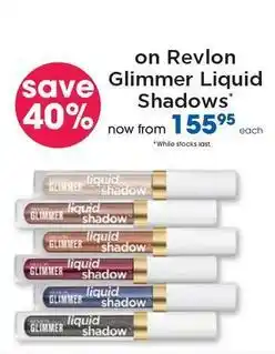 Clicks Revlon - glimmer liquid shadows offer