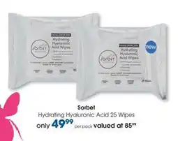 Clicks Hydrating hyaluronic acid wipes offer