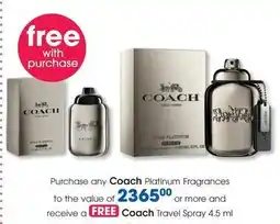 Clicks Platinum - coach fragrances offer