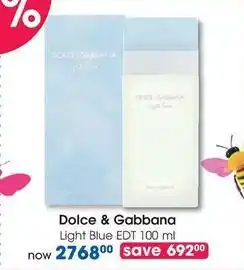 Clicks Dolce & gabbana - light blue edt 100 ml offer