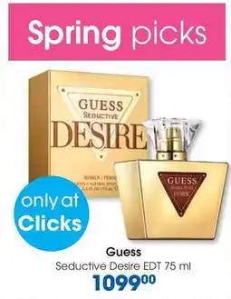 Clicks Guess - seductive desire edt 75 ml offer