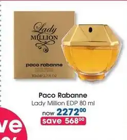 Clicks Paco rabanne - lady million edp offer
