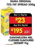 Shoprite Rama - mel custard flavoured dessert offer