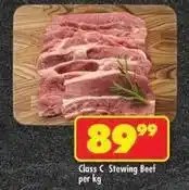 Shoprite Class c stewing beef offer