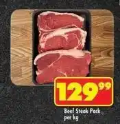 Shoprite Beef steak pack offer