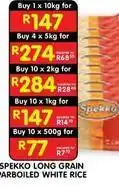 Shoprite Spekko - long grain parboiled white rice offer