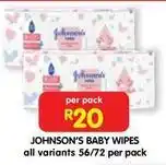 Shoprite Johnson's - baby wipes offer