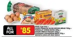 Shoprite Parmalat - eggs, brown bread, cheese slices, french polony, margarine, long life milk offer