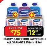 Shoprite Purity - baby food jar/pouch offer