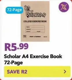 Shoprite College exercise book 72-page offer