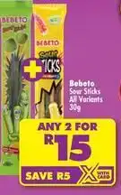 Shoprite Sour sticks offer