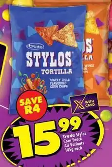 Shoprite Stylos tortilla sweet chilli flavoured corn chips offer