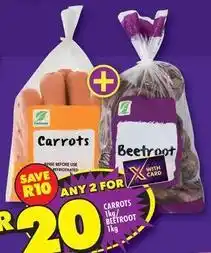 Shoprite Carrots and beetroot offer