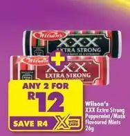Shoprite Xxx extra strong peppermint/musk flavoured mints offer
