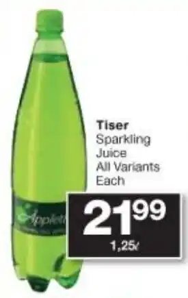 Checkers Tiser Sparkling Juice All Variants 1,25L offer