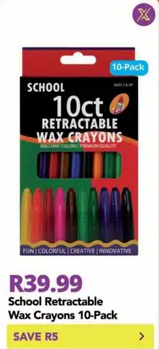 Shoprite School Retractable Wax Crayons offer