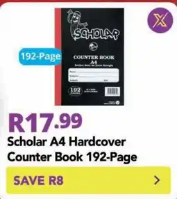 Shoprite Scholar A4 Hardcover Counter Book 192-Page offer