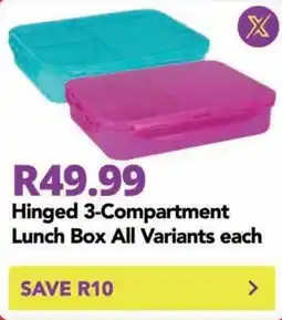 Shoprite Hinged 3-Compartment Lunch Box offer