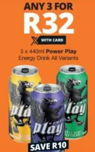 Power Play Energy Drink All Variants 3x440ml
