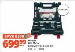 Checkers Hyper Bosch DIY Metal Screwdriver & Drill Bit Set offer