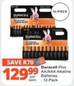 Checkers Hyper Duracell Plus AA/AAA Alkaline Batteries offer