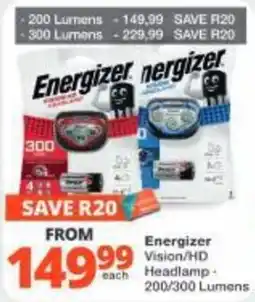 Checkers Hyper Energizer Vision/HD Headlamp offer