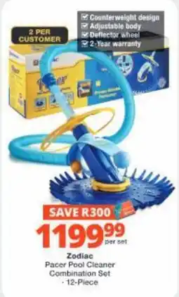 Checkers Hyper Zodiac Pacer Pool Cleaner Combination Set offer
