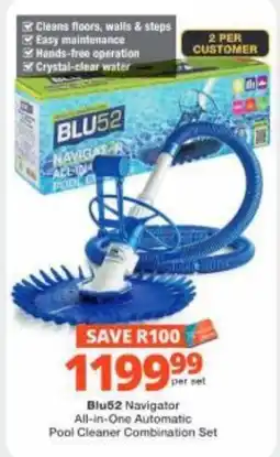 Checkers Hyper Blu52 Navigator All-in-One Automatic Pool Cleaner Combination Set offer