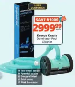 Checkers Hyper Kreepy Krauly Dominator Pool Cleaner offer