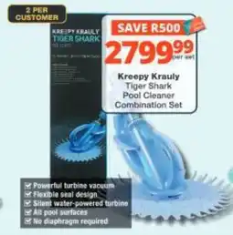 Checkers Hyper Kreepy Krauly Tiger Shark Pool Cleaner Combination Set offer