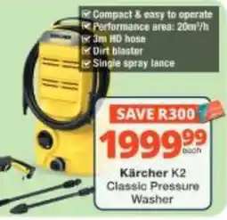 Checkers Hyper Kärcher K2 Classic Pressure Washer offer