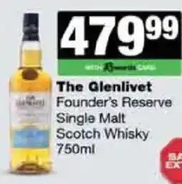 Spar Tops The Glenlivet Founder's Reserve Single Malt Scotch Whisky offer