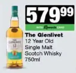 Spar Tops The Glenlivet 12 Year Old Single Malt Scotch Whisky offer